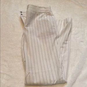 Express White Pinstripe Pants